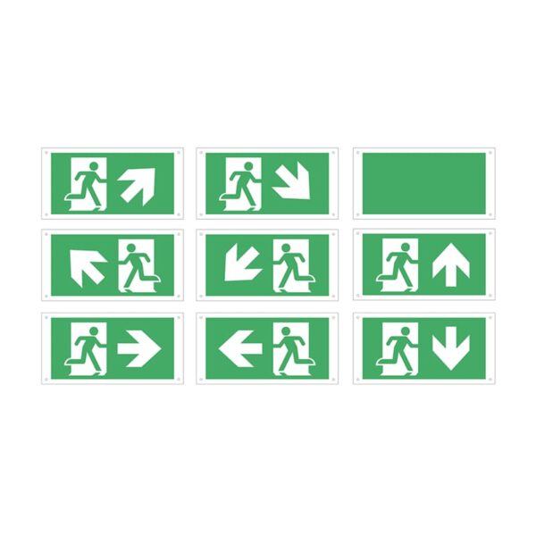 Goodwin Led Module Pictogram LED Nooduitgang Bord | Surface Mount | Zwart | AT | Inclusief Pictogram ...